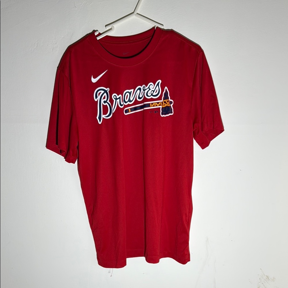 Nike Red Short Sleeve Tees Sporty Casual